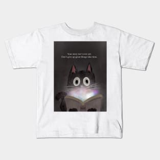 Your story isn’t over yet, cat art, spirt animal Kids T-Shirt